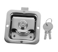ULTECHNOVO Lock Panel Lock and Extra-Thick Bolt with Large Inclined Lock-Tongue Mirror-Finished Stainless Steel for Rv and Engineering Vehicle for Camper and Tool Box