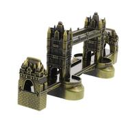 ULTECHNOVO London Tower Bridge Model Ornament Creative European Style Metal Figurine Blue Antique Copper Desktop Collectible for Home Office Decoration Unique London Souvenir