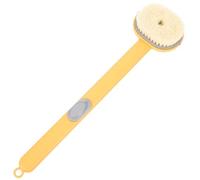 ULTECHNOVO Long Handle Body Exfoliating Brush Portable Back Scrubber Shower Tool for Gentle Skin Cleaning and Circulation Improvement Yellow Bath Brush for and Daily Use