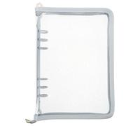 ULTECHNOVO Loose-Leaf Binder Cover Zipper Scrapbook Shell 10.5x8.3inch Lightweight Anti-Slip PVC Protective Binder Cover for Handbook Storage Book