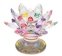 ULTECHNOVO Lotus Candle Holder Lotus Flower Tea Light Holder Buddhist Candlestick for Altar Temple Meditation Diwali Weddings and Home Decoration 4.33 X 4.33 X 3.35In