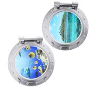 ULTECHNOVO Magnetic Car Stickers 2Pcs Coconut Tree Pattern Fridge Magnets Cruise Door Decorations Durable Pvc 9.4X8.9 Inch Underwater World Design for Vehicle Refrigerator