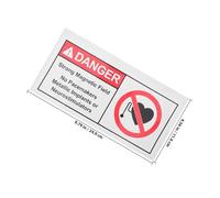 ULTECHNOVO Magnetic Field Warning Sign Sticker 5 X 10 Inch Adhesive Safety Decal for Walls Industrial Use No Metal Implants Warning