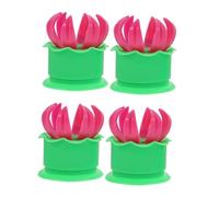 ULTECHNOVO Manual Baozi Mold and Dumpling Maker Set, 4pcs Household Steam Bun Pastry Tool for DIY Cooking, Red Plastic Kitchen Gadget for Asian Dumpling and Pie Preparation