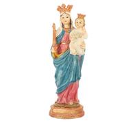 ULTECHNOVO Mary and Resin Statue, Classic Madonna Figurine for Desktop Decoration, Religious Home Décor Ornament Suitable for Church and Living Room Display