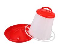 ULTECHNOVO Medium Capacity Plastic Hanging Chicken Feeder and Waterer for Poultry Coop, Easy to Clean Feeding Device for Chickens and Ducks, Improving Feeding Efficiency with Sturdy Design