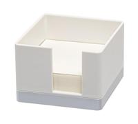 ULTECHNOVO Memo Box Mini Plastic Memo Holder Box for Study and School, Lightweight Beige Desk Note Organizer to Mark The Focus on Office Desk