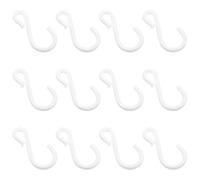 ULTECHNOVO Merchandise Hanging Strip Hooks 200Pcs White Plastic for Retail Shelf Display and Supermarket Hanging Bar
