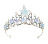 ULTECHNOVO Mermaid Princess Crown Headband with Rhinestone Embellishments and Alloy Sea Star Design for Women, for Weddings and Special Occasions