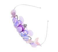 ULTECHNOVO Mermaid Theme Headband for Girls, Ocean Style Shell Hair Accessory, Elastic Baby and Little Girls Birthday Party Hairband for Mermaid Costume
