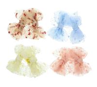 ULTECHNOVO Mesh Yarn Hair Bow Clips 8Pcs Multicolour Accessories for Semi- Bows for Birthday and Everyday Use