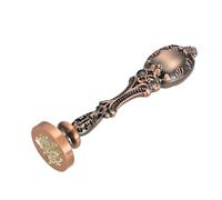 ULTECHNOVO Metal Wax Stamp Retro Pattern with Metal Handle for Embellishment Decoration Unique Literary Design Suitable for Make Your Own Holiday Cards and Scrapbooking