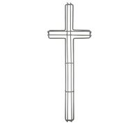 ULTECHNOVO Metal Wire Wreath Frame Cross Wreath Form 15.72x7.07x1.97in Iron Solid Structure Smooth Surface Black Indoor Outdoor Easter Christmas Decoration