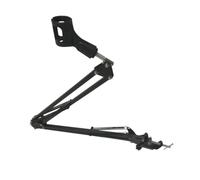 ULTECHNOVO Microphone Bracket Double-braced with Stand and Desktop Adjustable Table Bearing Folding Arms, Metal Suspension Boom 1500g Load Capacity for Suitable Stages Studios