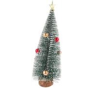 ULTECHNOVO Mini Artificial Christmas Tree with Base Compact Design Small Pine Tree Tabletop Ornament for Christmas Holiday Desk Decorations and Winter Party Decor