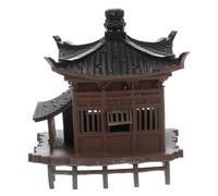 ULTECHNOVO Mini Asian Pavilion Fish Tank Decoration Fade-resistant Plastic Micro Pavilion Figurine for Aquariums Zen Garden Bonsai Ornament Cultural Heritage Model for Calming Home Landscape