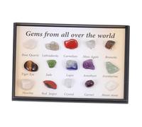 ULTECHNOVO Mini Gem Specimens Natural Stone Crystal Mineral Learning Sample for Boys and Girls Classroom Teaching Decorative