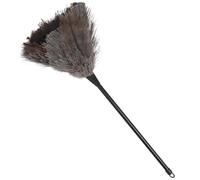 ULTECHNOVO Mini Ostrich Plume Duster for Delicate Cleaning - 40cm Natural Handheld Duster with Long Handle, Lightweight Soft Brush for Collectibles, Keyboard, Bookshelf and Car Interior