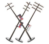 ULTECHNOVO Miniature Telegraph Poles Plastic Model Kit Scale for DIY Micro Landscape Decoration and Realistic Telecommunication Pole for Dollhouses and Scenic Displays