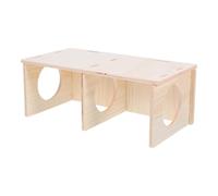 ULTECHNOVO Multi Chamber Wooden Hamster Hideout House with Detachable Maze and DIY Assembly, Versatile Placement for Small Animals like Mice and Hedgehogs, Indoor Pet Nest for Bedrooms