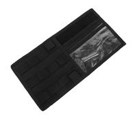 ULTECHNOVO Multi-functional Car Sun Visor Organizer with Hook and Loop Closure Black Storage Bag for Phone Cards Tickets and Auto Accessories Protective Car Interior Tidy