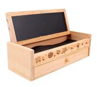 ULTECHNOVO Multifunction Christmas Gift Wooden Pencil Case with Double Layer Design Organizing Stationery Efficiently for School Supplies and Pens for Students