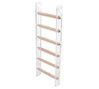 ULTECHNOVO Multifunctional Wooden Parrot Ladder Toy for Small Birds and Parrots Space-saving Bird Climbing Ladder Perch for Entertaining Pets