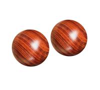 ULTECHNOVO Muscle Massage Balls 2pcs Wooden Acupoint Massage Ball for Hand Exercise and Improvement, Brown for Elder People