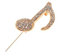 ULTECHNOVO Music Note Brooch Pin with Rhinestone Alloy Material for Women Featuring Secure Pin Mechanism and Versatile Accessory Design in A Vintage Timeless for Jackets, Dresses, and Bags
