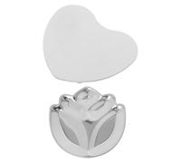 ULTECHNOVO Nail Art Palette Ring Set with Heart and Flower Shapes 2pcs Alloy Metal Cosmetic Application for Nail Polish Mixing at Home or Professional Salon Use