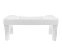 ULTECHNOVO Non-Slip White Toilet Stool with Pp Material Bathroom Step Stool for Adults Multi-Functional Footrest and Shower Chair Stable Anti-Skid Design for Home and Toilet Use
