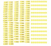 ULTECHNOVO Numbered Livestock Ear Tags 100pcs Animal Identification Tags Plastic Yellow 001-100 for Sheep Cattle Pig Goat Farm Management
