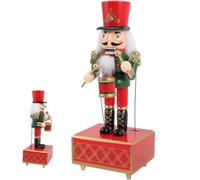 ULTECHNOVO Nutcracker Music Box with Drummer Figure Rotating Funny Christmas Home Decor Holiday Ornament for Living Room and Dormitory