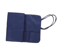 ULTECHNOVO Nylon Cosmetic Roll-up Bag with Straps Portable Makeup Brush Pouch for Travel and Outdoor Use Convenient Organizer for Artists and Makeup Lovers in Dark Blue