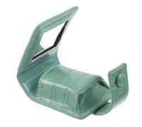 ULTECHNOVO Outdoor Travel Lipstick Pouch with Mirror Hard Protective Cosmetic Case for Women Small Portable Storage for Makeup Jewelry Keys and Coins Convenient Button Closure