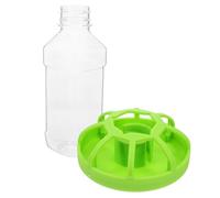 ULTECHNOVO Parrot Food Container Bird Cage Food Feeder Time-saving Labor-saving Abs Material Light Green Automatic Feeding for Bird Cage Parrots