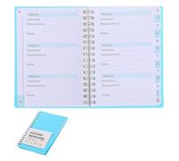 ULTECHNOVO Password Notebook A6 Spiralbound Design Blue Pp Cover Bleed-resistant Paper Alphabetical Index Tabs Quick Information Access Personal Use and Present