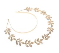 ULTECHNOVO Pearl Headband Tiara Crown Headpiece, Golden Alloy, Vintage Luxurious Bold Extravagant Style, for Bridesmaid, Festival and Evening Parties