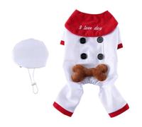 ULTECHNOVO Pet Costume Dog Halloween Apparel White Polyester Well-dressed Outfit for Halloween and Christmas Party