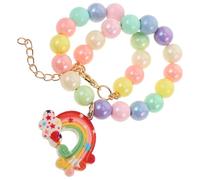 ULTECHNOVO Pet Necklace Lightweight Comfortable Fit Resin Adjustable Candy Colour with Beaded Charm Details for Cats and Dogs Suitable for Everyday Wear and Daily Use