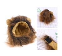 ULTECHNOVO Pet Random Polyester and Velvet Nonirritating Comfortable for Adjustable Lion Mane Wig Hat with Ears Color Small Dogs Puppies Photo Shoots and Masquerade Parties