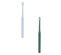 ULTECHNOVO Pet Toothbrush 2Pcs 360-Degree Oral Cleaning Tool Ergonomic Handle for Puppy Small Dog Cat Green Blue