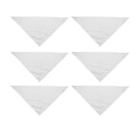 ULTECHNOVO Pet Triangle Bib 6Pcs White Adjustable Polyester Drool Towels for Dogs Suitable for Photography and Party Props