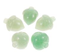 ULTECHNOVO Pinecone Statue Jade Desktop Green Mini Ornament 5pcs for Home