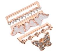 ULTECHNOVO Pink Alloy Watch Strap Charms Decorative Smartwatch Band Ring with Unique Style Design, Easy to Use Accessory for Personalising Your Smartwatch