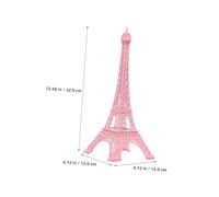 ULTECHNOVO Pink Eiffel Tower Statue Metal Figurine Decorative Cake Topper Stand Holder French Travel Souvenirs Cultural Souvenir Party Table Centerpiece Home Decor