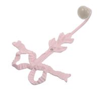 ULTECHNOVO Pink Metal Bow Decorative Wall Hook - French Style Bowknot Hanger for Bathroom, Kitchen, Entryway - Single Coat, Towel and Bag Hook for Nursery and Home Organization