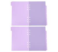 ULTECHNOVO Plastic Binder Dividers A5 12-Tabbed Pages for 6-Ring Binders with Index Tabs for Work Journals and Planner Organization