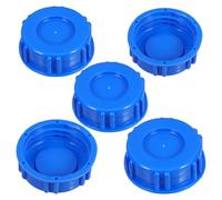 ULTECHNOVO Plastic Bucket Lid for 20L Chemical Drums 5-Pack Blue Hdpe Waterproof Covers Seal with Filler Tool Compatible for Industrial Storage