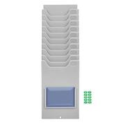 ULTECHNOVO Plastic Information Manager Rack with Multi Pockets, Time Cards Holder for Small Objects and Attendance Cards, Wall Mount Design Suitable for Warehouses and Factories